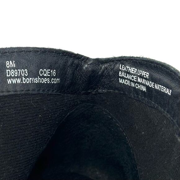 Born Women Black Western Ankle Boot Sz 8 Genuine Leather Cushioned Cowboy Bootie - Picture 6 of 15